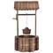 Costway Outdoor Wooden Wishing Well Bucket Flower Plants Planter Patio Garden Home Decor